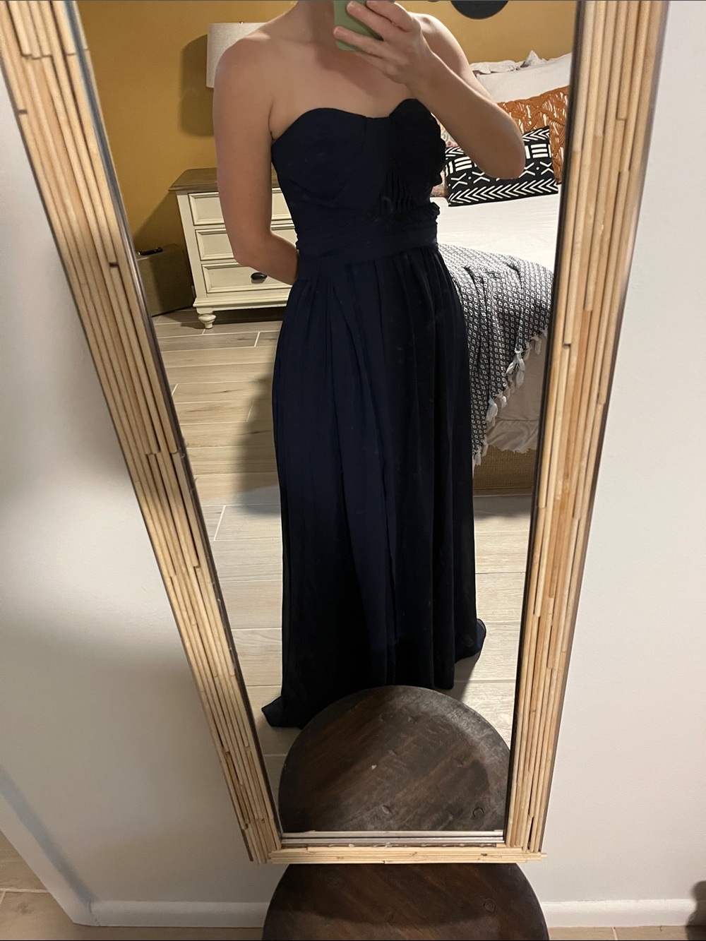 Birdy Grey Strapless Navy Formal Gown